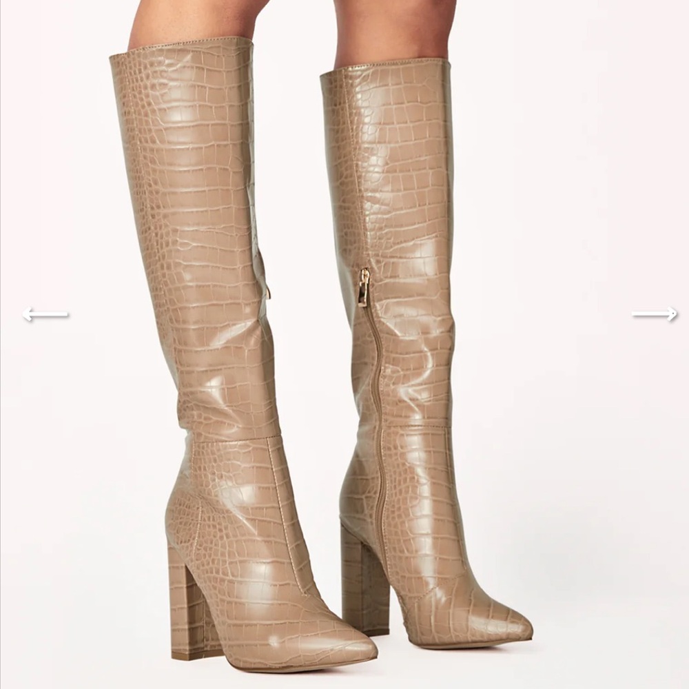 Billini Tan croc boots